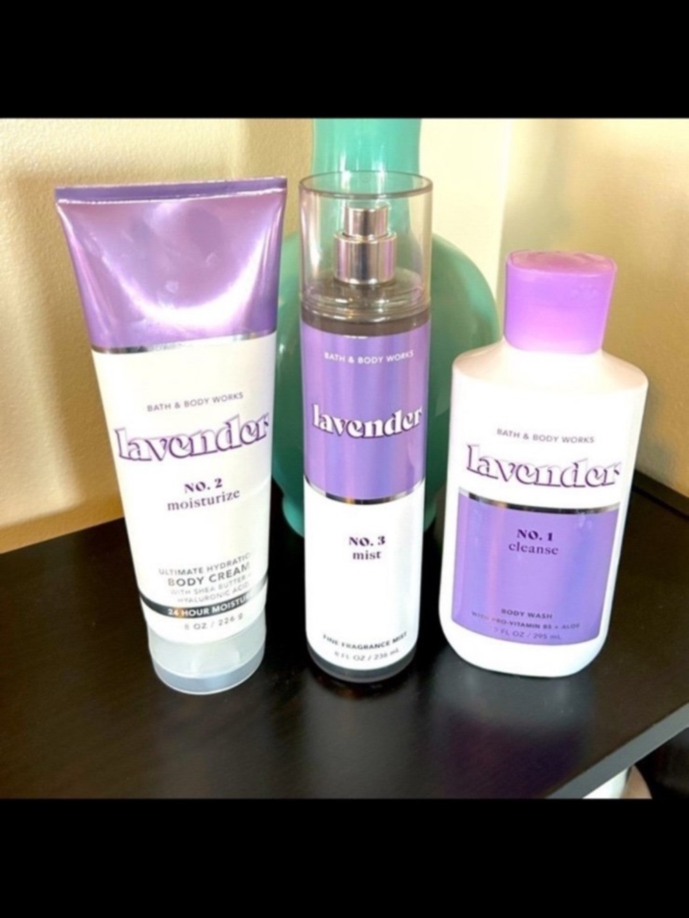 NWT Bath Body Works Lavender Perfume Mist Lotion Body Wash Set Jasmine Vanilla